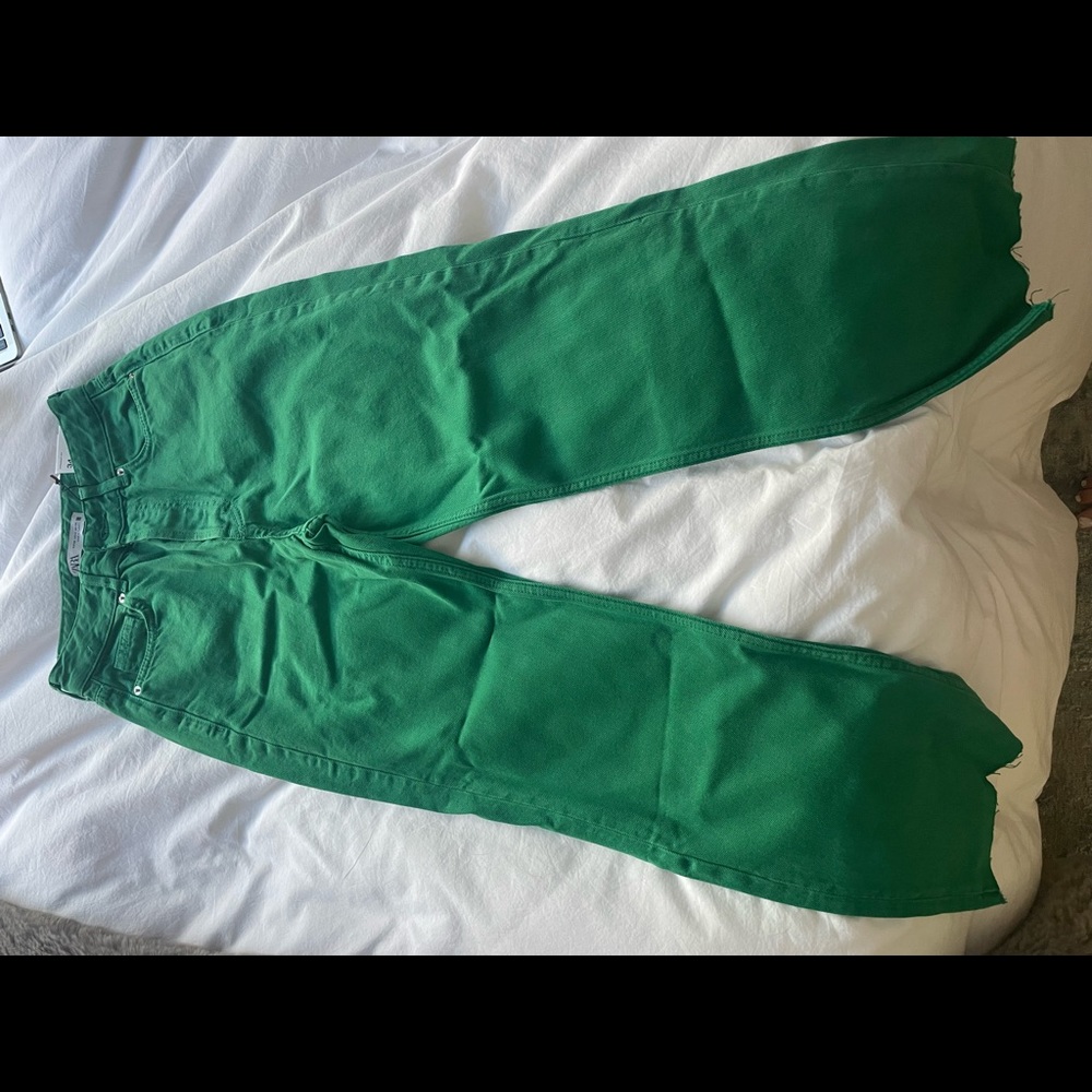 Zara green jeans - brand new with tags